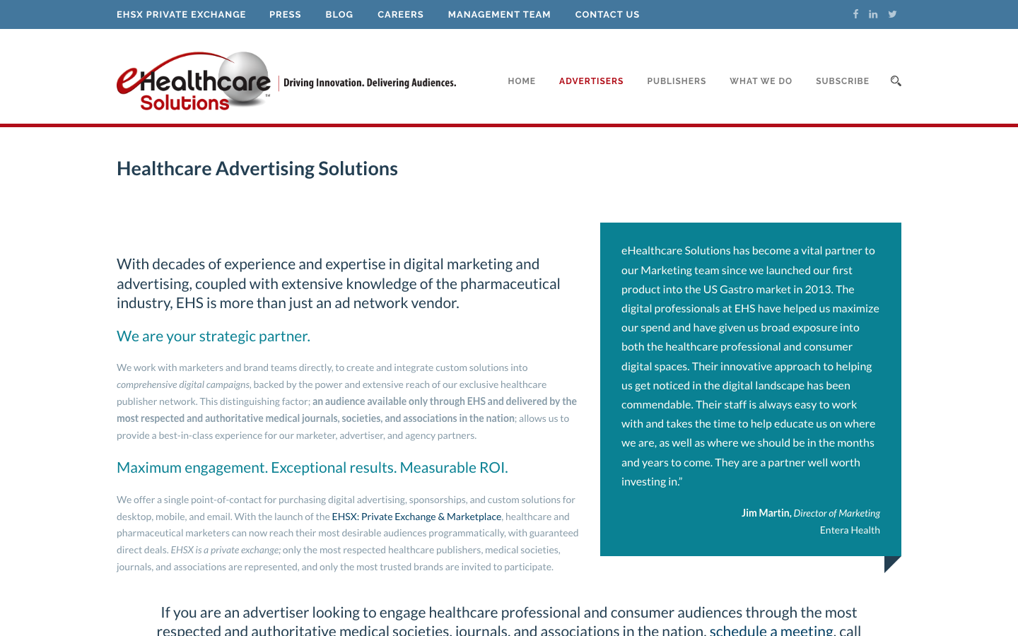 EHS Advertisers Page